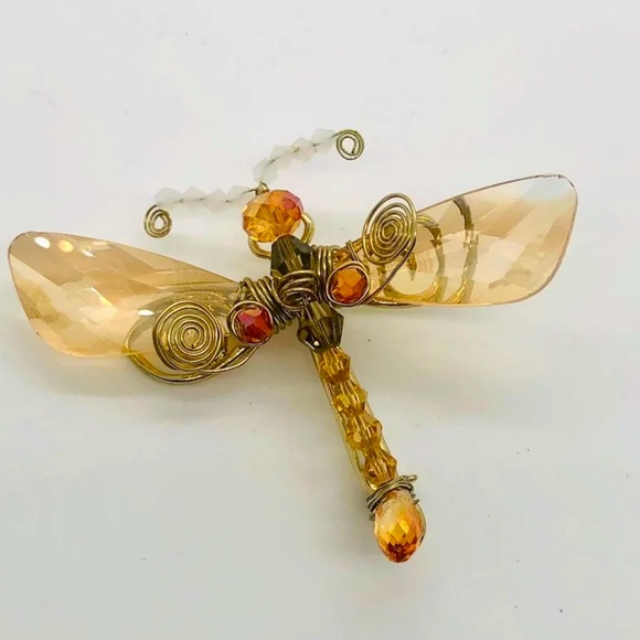 Dragonfly Crystal Brooch IOB - Picture 5 of 14